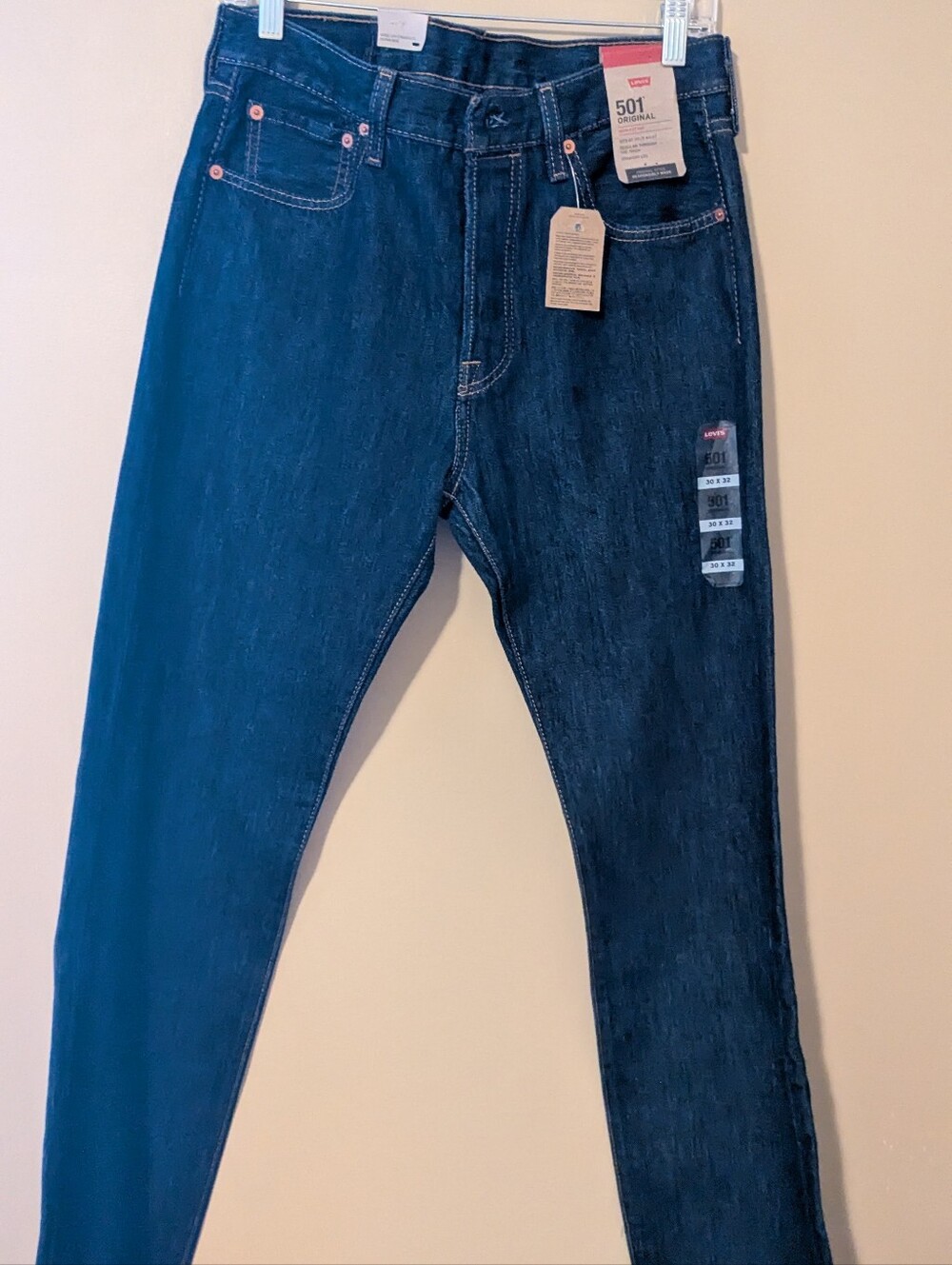 Men's Levi's 501 Original Dark Wash Jeans 30x32 NWT